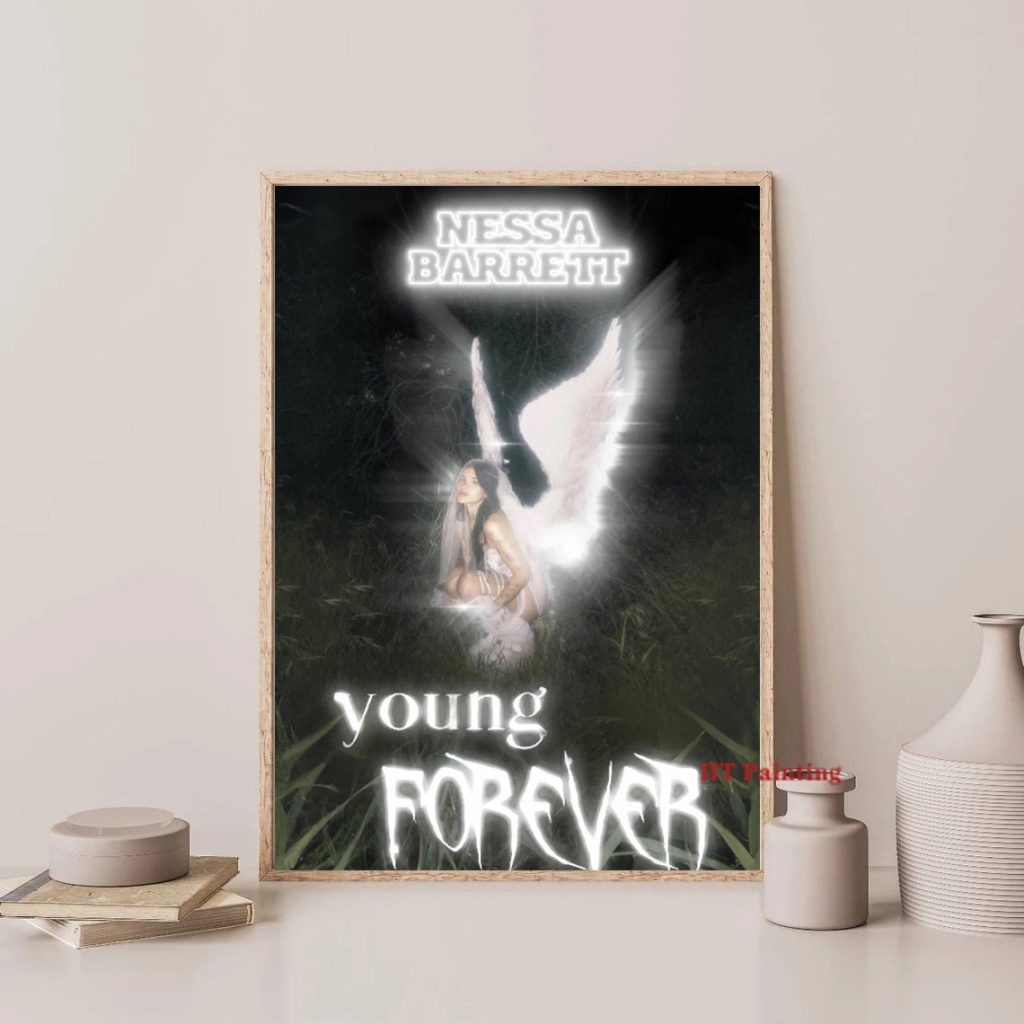 Nessa Barrett Singer Young Forever Tour 2023 Poster Canvas Painting Retro Music Wall Art Pictures Room 2 - Nessa Barrett Shop