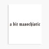 A Bit Masochistic - Nessa Barrett Lyrics Poster Official Nessa Barrett Merch