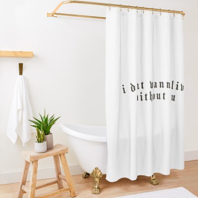 I Don_T Wanna Live Without You Nessa Barrett Lyrics Shower Curtain Official Nessa Barrett Merch